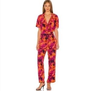 Revolve Song of Style Cora Pant Sunburst Women’s Size 14‎ Orange Purple Colorful